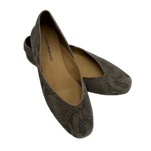 Lucky Brand Women's Brown Ballet Flats